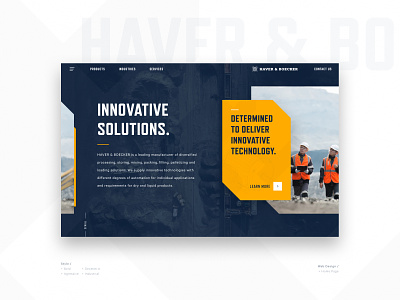 Haver & Boecker Website branding ecommerce equipment graphic design industrial mining sketch ui ux web design website