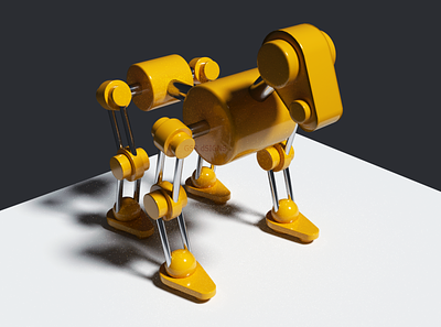 3D ROBOTIC DOG 3d 3d art 3d artist 3d modeling blender demo dog dogmodel model modeling robo robotic yellow