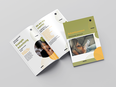 Perfect Binding Brochure Mockup branding business card design design flat mockup design typography ui ux web webdesign