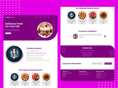 Catalyst Desserts - Landing Page app branding challenge dailyui dailyuichallenge design desserts food food app food website landing page landing page food ui ux website