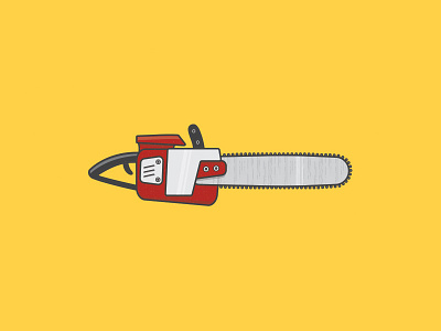 A real "stihl" of a deal chainsaw doodle icon illustration lineart vector