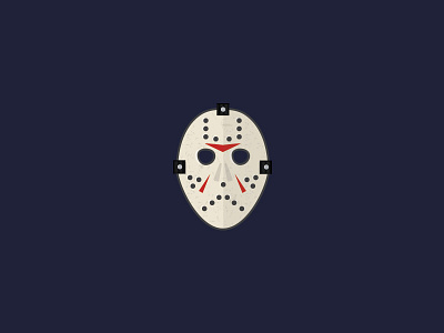Mr. Voorhees friday the 13th icon illustration jason lineart mask vector