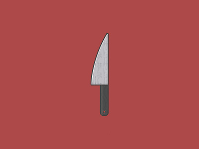 That's not a knife, THIS is a knife! halloween horror icon knife lineart pyscho red vector