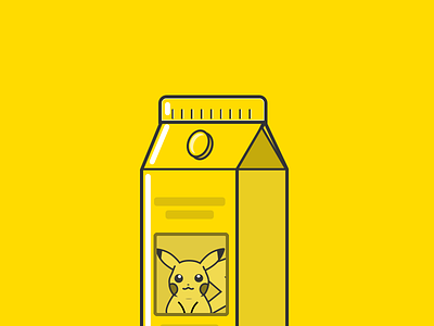 Have you seen me? illustration milk carton missing pikachu pokemon pokemongo vector vectorart yellow