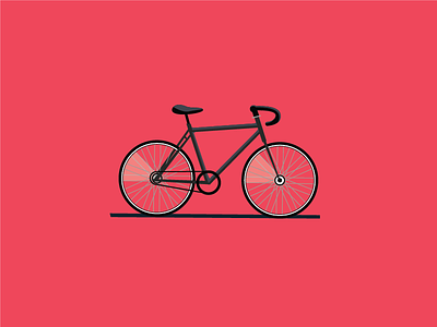 Black bike bicycle bike black flat illustration vehicle