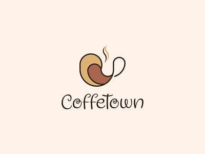 CoffeTown - Coffee Shop Logo brand identity branding coffee coffee shop company design illustration logo logo design shop