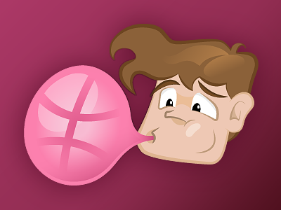 Bubbble Gum dribbble gum illustrator logo vector