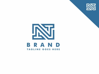 NT or TN Ambigram Style Logo