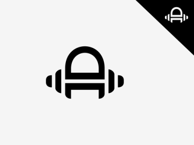 A Or H Mono Gym Music Logo