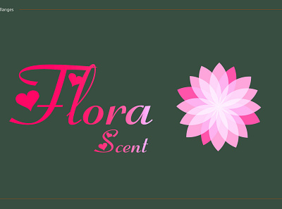 Flora Scent Logo art branding design flat illustration logo typography ui ux vector