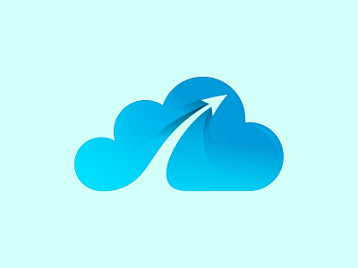 Creative 3D Cloud Logo 3d arrow brand cloud concept creative data icon launch logo modern storage