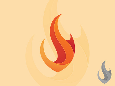 flame Logo 3d concept creative energy fire flame flaming hot logo power red style