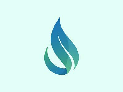 Aqua drop Leaf Logo aqua blue clean concept ecology environment fresh icon leaf liquid logo nature