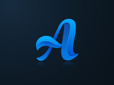 Letter A 3D modern Logo