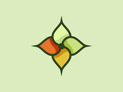 Flower Logo design abstract creative design floral flower green idea leaf modern shape sign symbol
