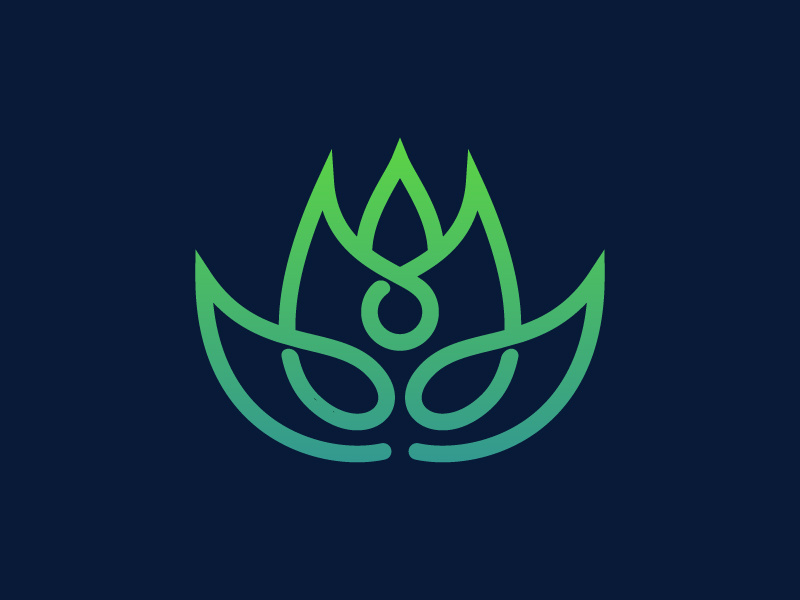 Lotus yoga flower logo concept design nature symbol leaf line beauty logo flower yoga spa lotus