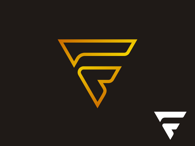 simple Letter F triangle logo by OriuDesign on Dribbble