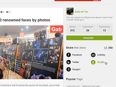 Gab's Details Page details explore flat journalism webapp website