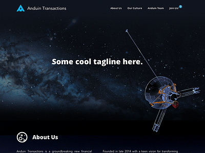 Landing Page homepage landing space website welcome