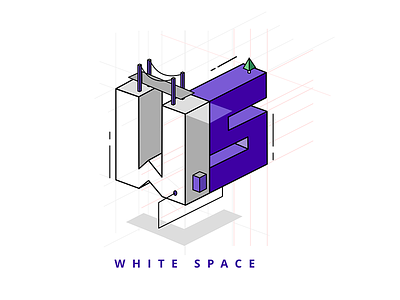 Geometric letter block block geometric illustration letter s w whitespace