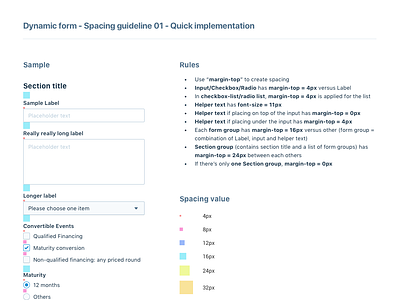Spacing Guideline 01 design system form ui webapp