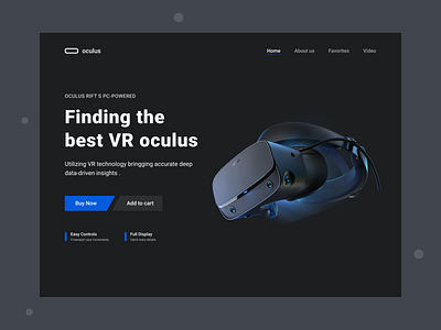 Oculus:VR Landing Page