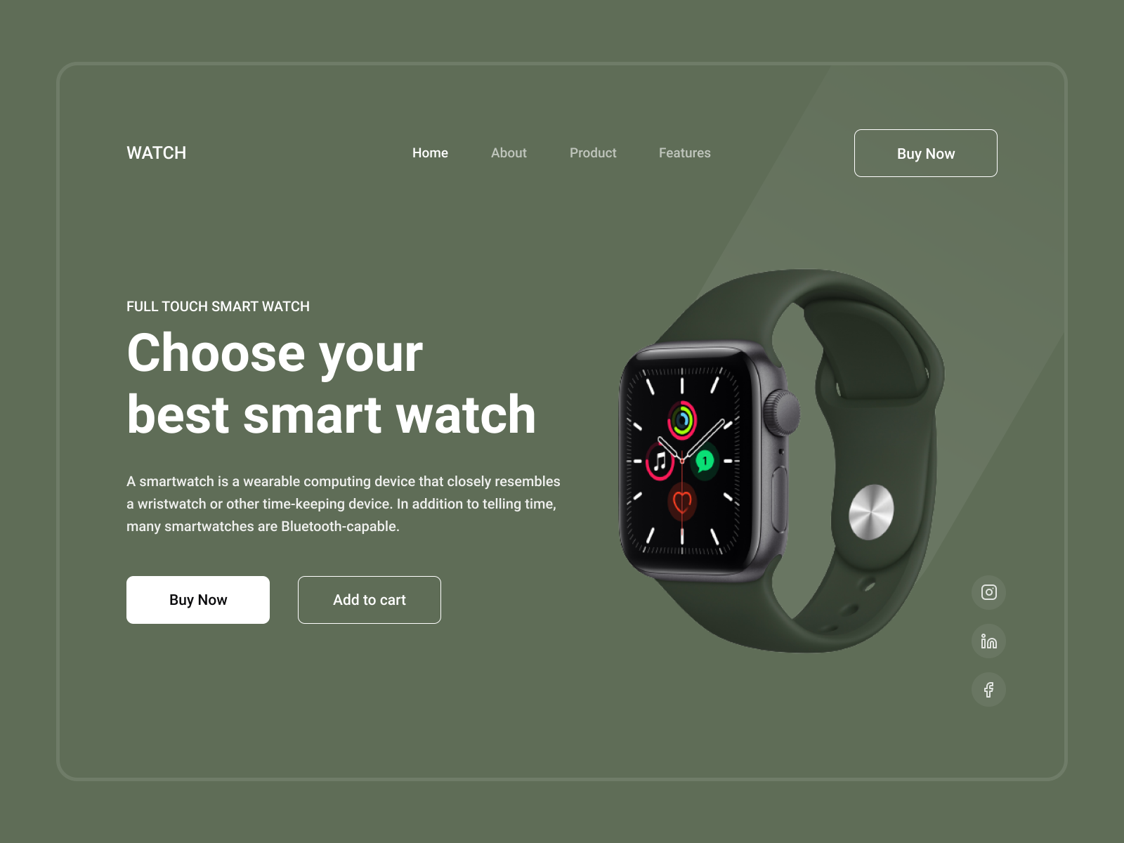 Smart Watch Landing Page by Abir Shakhawat🔥 on Dribbble