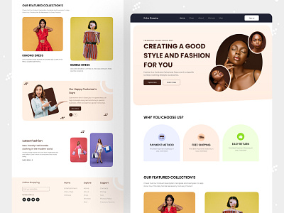 Fashion E-commerce Landing Page animation branding clean clothes design ecommerce fashion graphic design landing page logo minimalist motion graphics online shop shop shopping squarespace ui ui design web design website