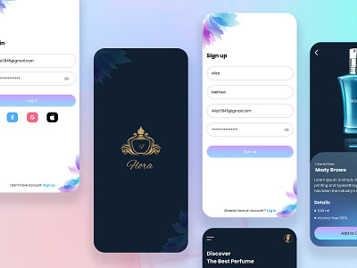 Online Perfume Store Mobile App Design beauty cosmetic editorial editorial design editorial layout fashion minimal mobile app mobile design perfume simple stationary stationary design typography