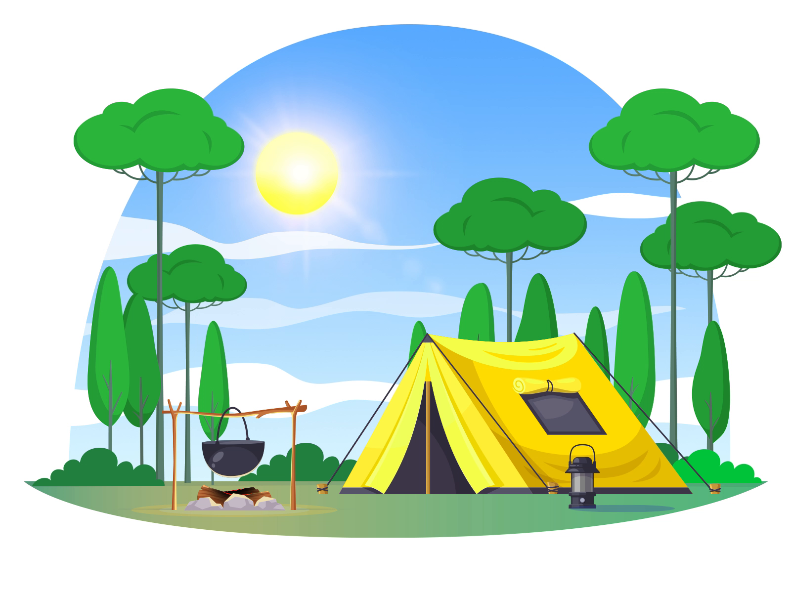 Cool😎 Graphics for Day/Night Camping🏕️ by Indylogix Graphic for ...