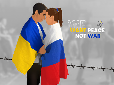 ☮️No War🕊️🇷🇺✌️🇺🇦 europe graphic graphic design no fence no war one dream one nation peace putin russia ukrain
