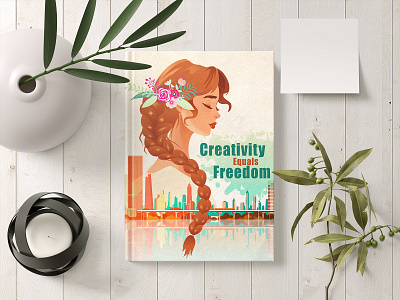 Book📖 Cover book bookcover character cover cover design editorial female illustration introspection mockup self publishing writing