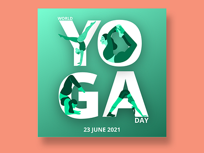 World Yoga Day branding design graphic design illustration