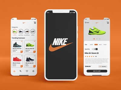 NIke Shopping App branding graphic design
