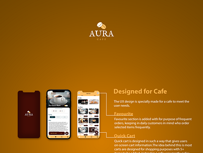 Cafe Aura UX Design app design cafe design 2021 latest design trending ui design ux design