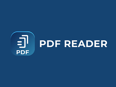 PDF Reader App Logo appicon applogo design icon illustration logo photoshop typography ui vector