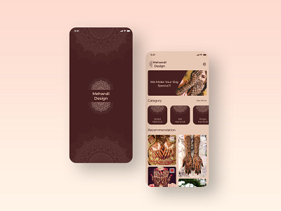 Mehndi App UI Design branding graphic design