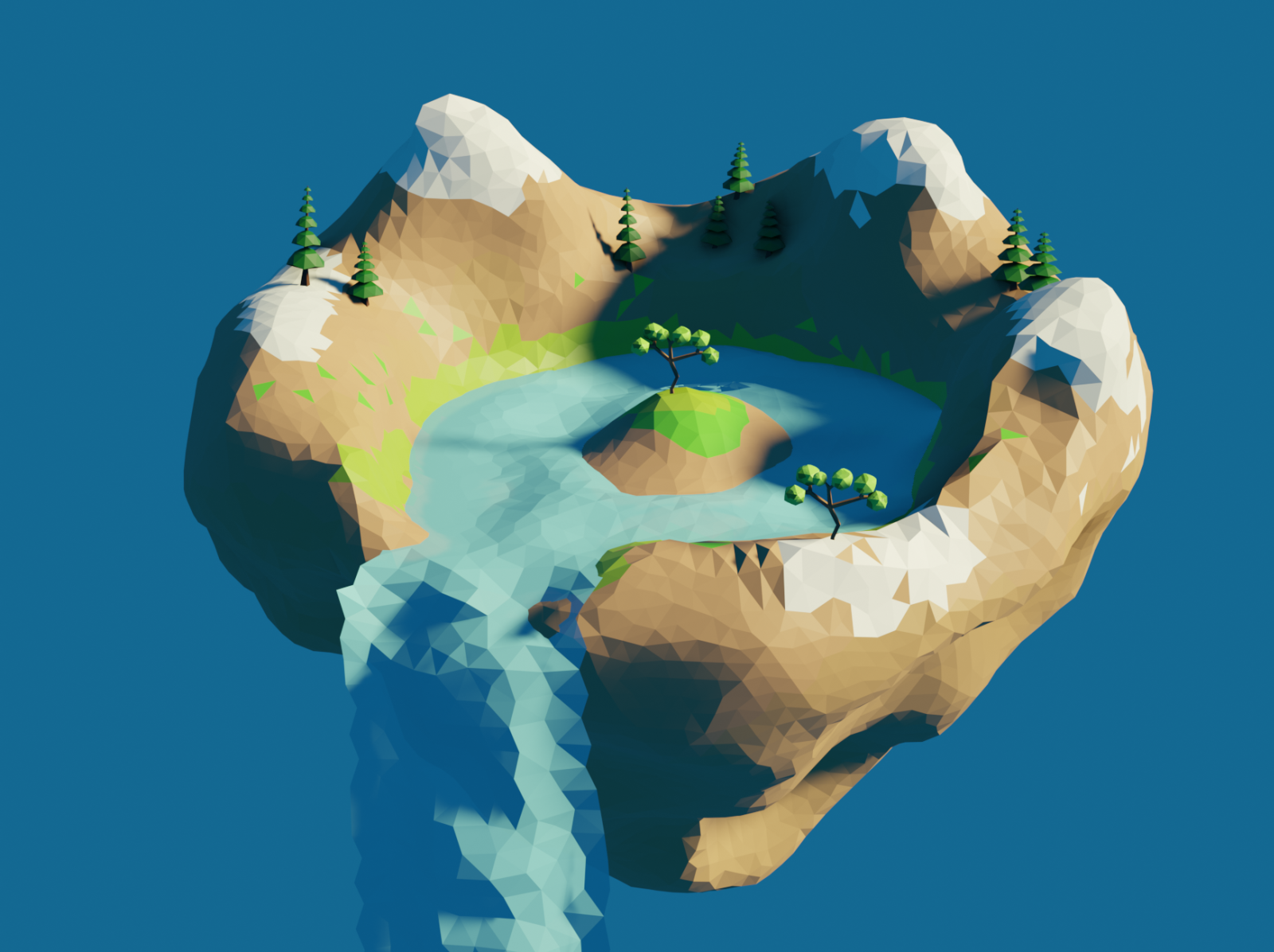 Low Poly Peaceful Island 🏔 by Justine Dupuis on Dribbble