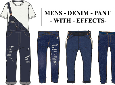 Men's Denim pants Illustration branding graphic design trousers