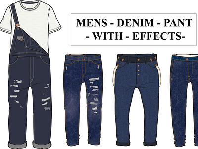 Men's Denim pants Illustration