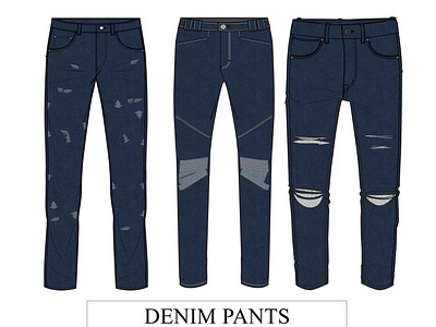 Men's Denim pants Illustration