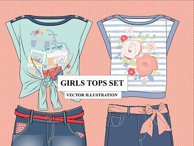 Girls Tops branding graphic design illustration women wear womens tops