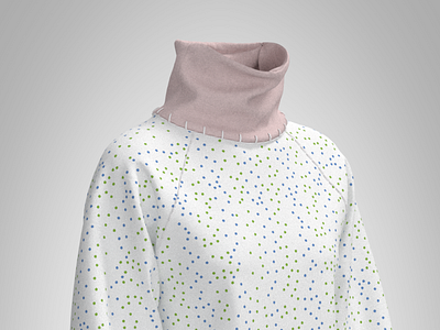 Ladies High Neck Sweat Shirt 3d branding clo clothes graphic design illustration motion graphics sweatshirt