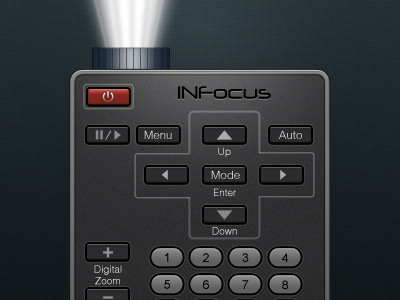 Infocus Projector Remote gui photoshop remote