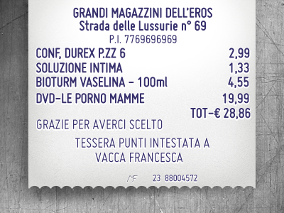 Grandi Magazzini Dell' Eros Ticket