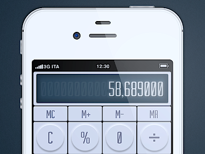 Calculator OP-1 buttons calculator fireworks iphone ui