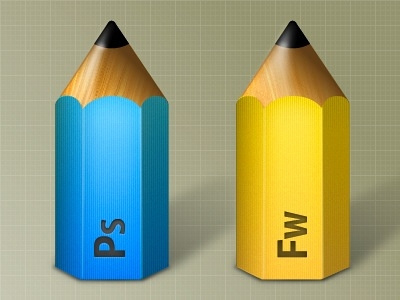 Pencils blue fireworks icon pencil vector yellow
