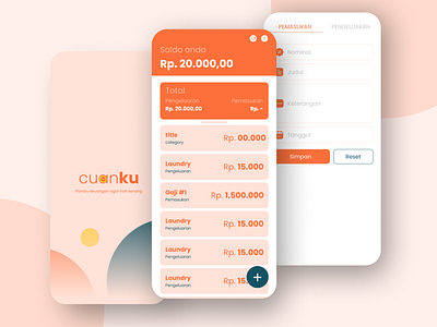 cuanKu - Financial Management App app graphic design mobile ui ux