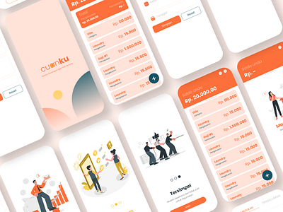 cuanKu - Financial Management App (part 2) app graphic design mobile ui vector