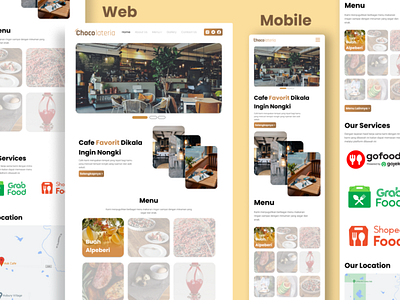 Chocolateria - Cafe for Hangout company profile mobile ui web
